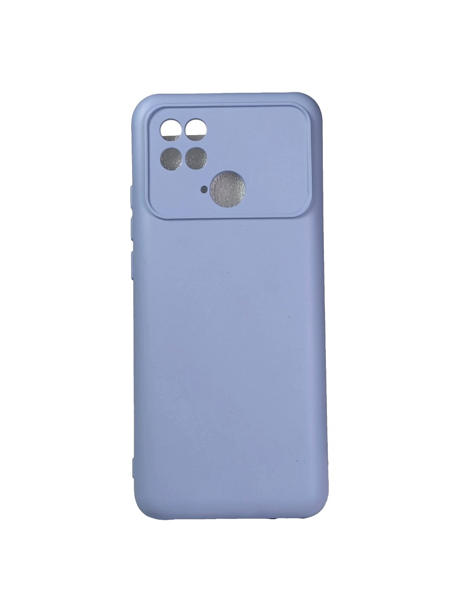 Плотный силиконовый чехол Soft-touch для Xiaomi Poco C40 светло-голубой Плотный силиконовый чехол Soft-touch для Xiaomi Poco C40 светло-голубой — изображение 1