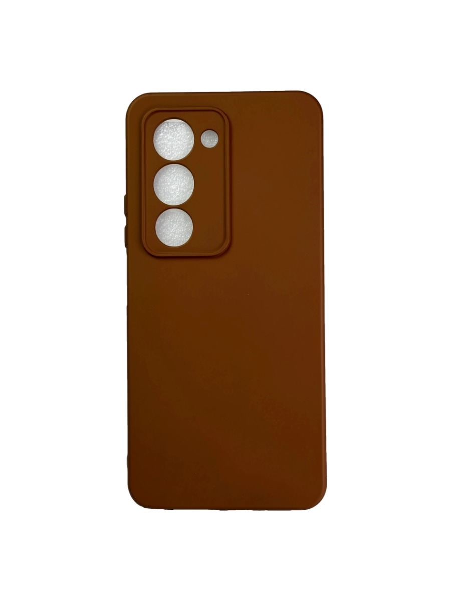 Плотный силиконовый чехол Soft-touch для Xiaomi Redmi 15 коричневый Плотный силиконовый чехол Soft-touch для Xiaomi Redmi 15 коричневый — изображение 1