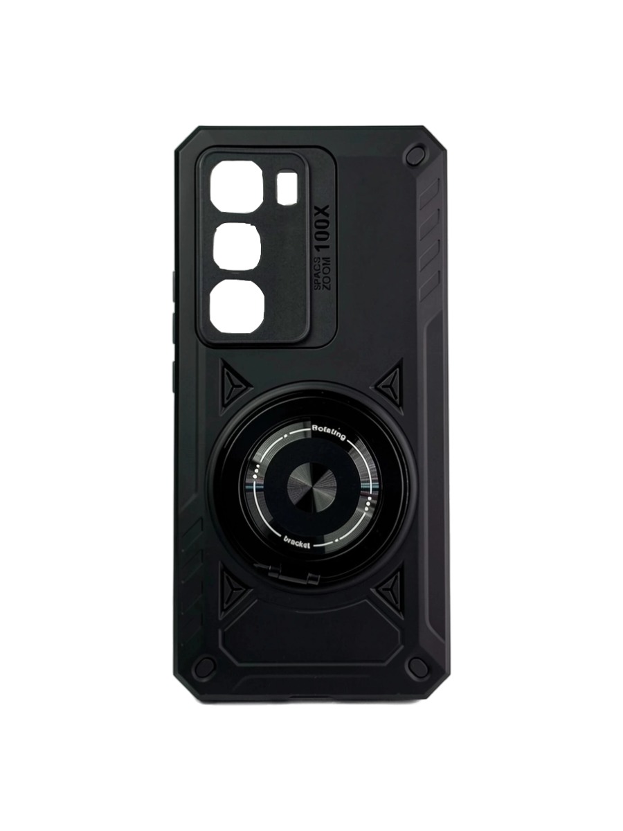 Противоударный чехол с магнитом и кольцом Protection Infinix Hot 60 Pro Plus черный Противоударный чехол с магнитом и кольцом Protection Infinix Hot 60 Pro Plus черный — изображение 1