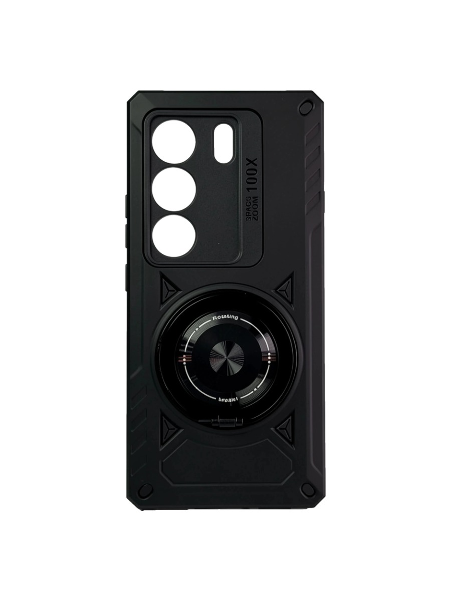 Противоударный чехол с магнитом и кольцом Protection Tecno Camon 40 Pro черный Противоударный чехол с магнитом и кольцом Protection Tecno Camon 40 Pro черный — изображение 1